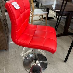 リサイクルショップどりーむ天保山店　No971　カウンターチェア　オシャレレッド　高さ調整可能　お買い得品　の画像