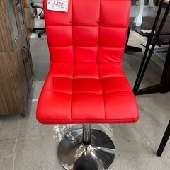 リサイクルショップどりーむ天保山店　No971　カウンターチェア　オシャレレッド　高さ調整可能　お買い得品　の画像