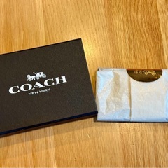 【新品】COACH ネイビー　名刺入れの画像