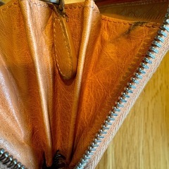 BALENCIAGA サーモンピンクレザー長財布の画像