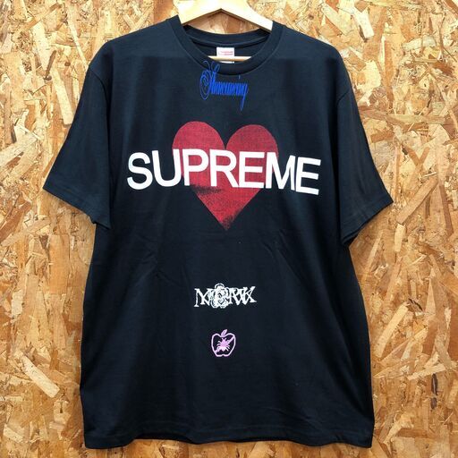 【ジャングルジャングル岸和田店】SUPREME　メンズ　ハートプリントTシャツ　25SS　Lサイズ　ブラック　シュプリーム