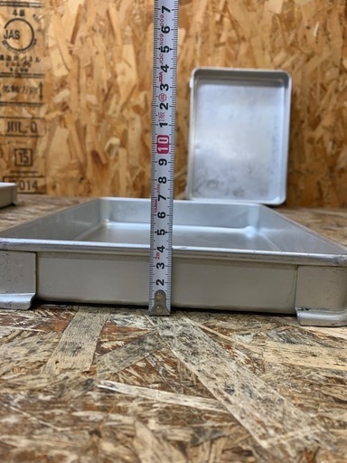a(7132) 業務用 システムバット 3個 フタ付き 小々40 餃子バット 調理用品 中古 飲食店 店舗 厨房用 アカオアルミ AKAO 硬質アルミ