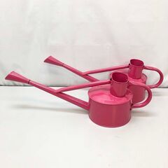 stp-3109　未使用　ブリキ製　ジョーロ　2個セット　ピンク...