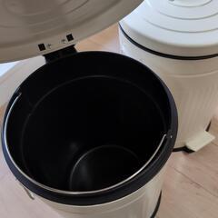 【おしゃれ】スチールゴミ箱2個セットの画像