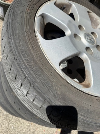 ノーマルタイヤ　日産純正アルミ付　4本セット 195/60R16 
