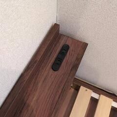 近場のみ配達可！セミダブルローベッド(コンセント付き)の画像