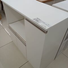 ★ジモティ割あり★ NITORI レンジ台 ホワイト H89×D39.5×W90 クリーニング済み HJ6216の画像