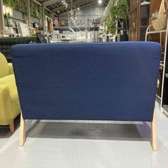 ☆NITORI ニトリ☆2人掛けソファ W117cm ブルー ファブリック 布製