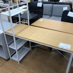 ★ジモティ割あり★ 不二貿易 収納付きデスク 木目 W121×D...