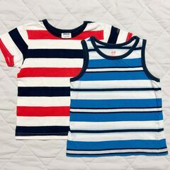 BREEZE 100サイズ ボーダーTシャツ＋H&Mボーダータン...