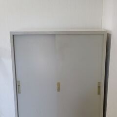 ◇書庫　収納　スライド引き戸　キャビネット　奥行40cm×幅88...