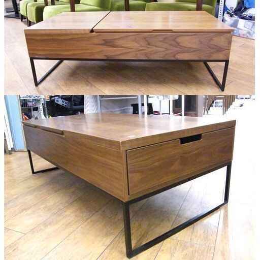 ニトリ センターテーブル Nヒバリ120LBR 幅120cm ブラウン