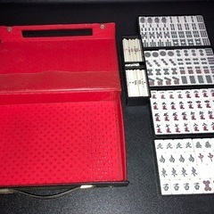 【中古】高級麻雀牌set（黒牌）　※最終値下げ中の画像