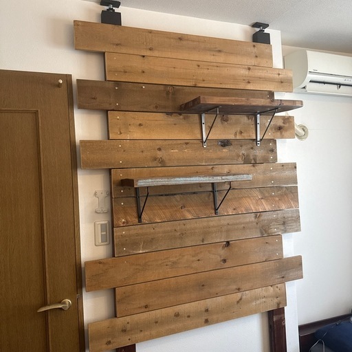 壁掛け棚 ウォールラック DIY 賃貸OK ヴィンテージ インダストリアル