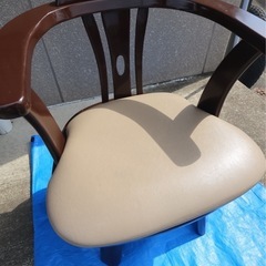 【美品】 肘付き 回転チェア ブラウン