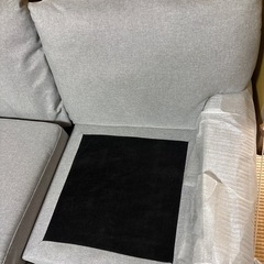 L字型カウチソファ三人掛け美品　グレーの画像