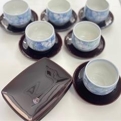 湯呑み茶托セットの画像