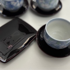湯呑み茶托セットの画像