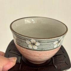 お盆トレイ・湯呑み・茶托・菓子置きセットの画像