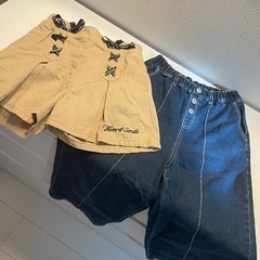 女児150.160ロンパース、カーディガン美品アナップロンT、半パン 4点セットの画像
