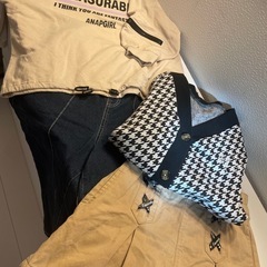 女児150.160ロンパース、カーディガン美品アナップロンT、半パン 4点セットの画像