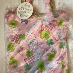 幼児　キルト　青色　手提げ袋&ピンク色巾着袋の画像