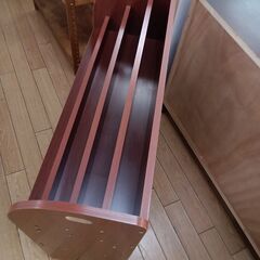 ★ジモティ割あり★  絵本ラック ブラウン H80×D29×W80 クリーニング済み TK4746の画像