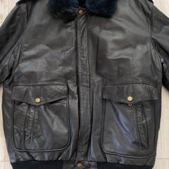 ファーつき　ジャケット　ジャンパー　上着　牛革の画像