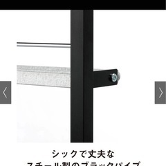 DINOS 突っ張り型収納ラック　ブラック　新品未使用の画像