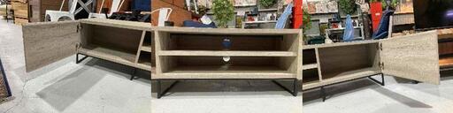 ★LOWYA★TVボード テレビ台 無垢材風 グレーオーク W180cm AVボード ローボード モダン 北欧 インテリア アメリカン