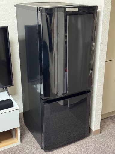 【美品】2020年製 冷蔵庫 2ドア ブラック 三菱 MR-P15E-B1