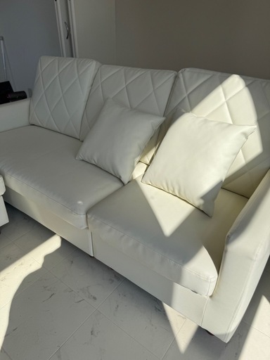 ソファ ソファセット リビングソファ カウチソファ 3人掛け sofa PVC ホワイト