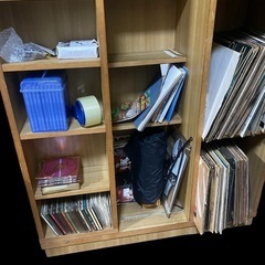 CD DVD LPレコード ラック 木製の画像