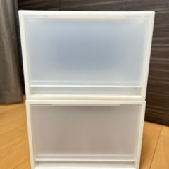 無印 2個セット ＰＰ収納ケース 衣装 引出式 MUJI