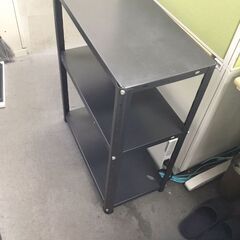 お取引中【中古】スチールラック（2段/グレー）1台　お譲りします！