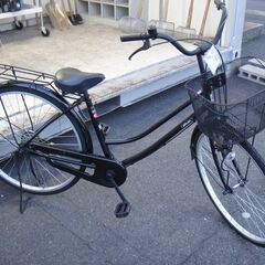 ★☆数量限定4台限り☆★ 26インチ軽快車 黒仕様車 シングルスピード ママチャリ タウンサイクル シティーサイクル 中古品 整備済み車です。の画像
