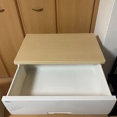 【ほぼ新品】天馬 Tenma フィッツプラス チェスト 4段 メープル 幅55cm F5504　収納ケースの画像