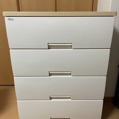 【ほぼ新品】天馬 Tenma フィッツプラス チェスト 4段 メープル 幅55cm F5504　収納ケースの画像