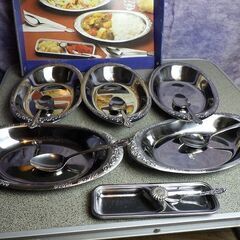 カレー皿セット　5枚＋スプーン付き  1000円  の画像