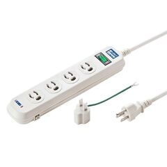 サンワサプライ 電源タップ 雷ガード 抜け止め式 一括集中スイッチ付きの画像