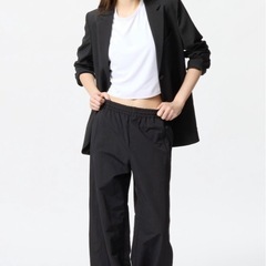 決まりました★UNIQLO ユニクロ　ギアパンツ　シャカパン　黒　ジャージ　Mサイズの画像