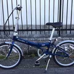 ＜整備済＞DAHON（ダホン）  METRO アルミ・20インチ折りたたみ自転車・シマノ6段変速 ブルー・前後タイヤ新品の画像