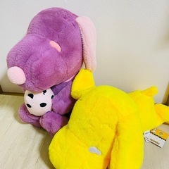スヌーピー ぬいぐるみ BIG イエロー ピンク