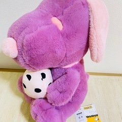 スヌーピー ぬいぐるみ BIG イエロー ピンクの画像