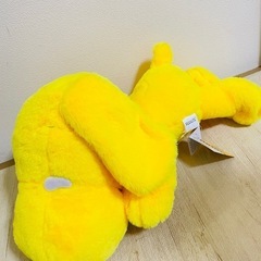 スヌーピー ぬいぐるみ BIG イエロー ピンクの画像