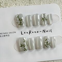 ネイルチップ Sサイズ 葉デザイン