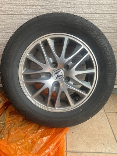 215/60Ｒ16 2023年製夏タイヤ★ホンダ純正ホイール付★ブリヂストンバリ山4本セット★