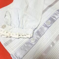 Shirley Temple 110㌢ストライプブラウス『USED』の画像