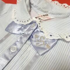 Shirley Temple 110㌢ストライプブラウス『USED』の画像