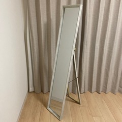 【無料】姿見　全身鏡　木目調　ヴィンテージ風